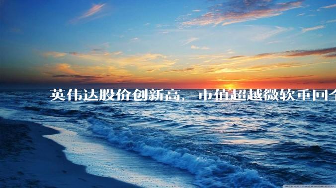 英伟达股价创新高，市值超越微软重回全球第一，黄仁勋称机器人是 AI 之后英伟达最大机遇，如何解读？