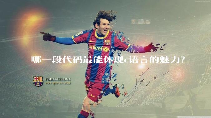 哪一段代码最能体现c语言的魅力?